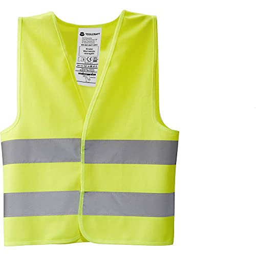 Toolcraft To-5150550 Giubbotto Di Sicurezza Per Bambini Giallo Neon En Iso 20471 En Iso 20471:2013