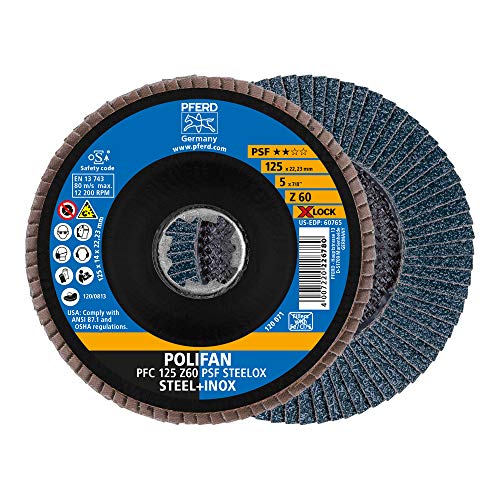 Pferd Dischi A Ventaglio In Polifan, 10 Pezzi, 125 Mm, Z60, X-Lock (22,23 Mm), Psf Steelox 67666126 – Per Un'Elevata Efficienza Economica Grazie Alla