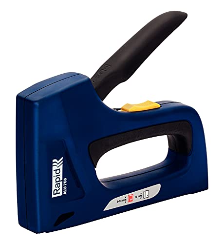 Rapid Pro Alu753 Graffatrice Manuale 2-In-1 Per Graffette N. 53 E Chiodini N.8, Dotata Di Impugnatura Ergonomica, Parti Interne In Acciaio E Regolator