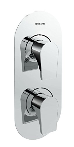 Bristan Hou Shcdiv C Clessidra Incasso Doppio Controllo Doccia Valvola Con Due Uscite Deviatore, Finitura Cromata, Two Outlet
