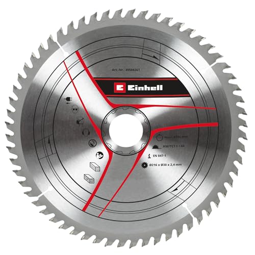 Kwb By Einhell Lama Per Sega Hm (Ø 216 X 30 Mm, 60 Denti, Adatta Per Sega Troncatrice Einhell Tc-Sm 216 E Troncatrice Tc-Ms 216)