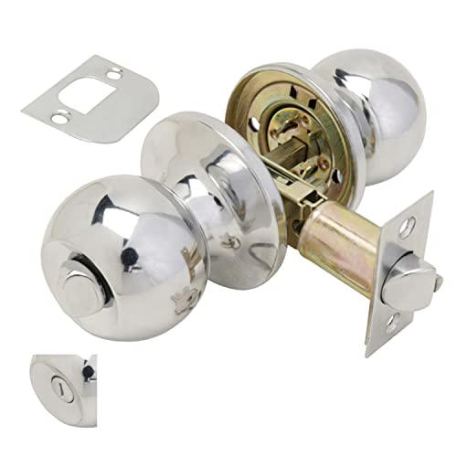 Wolfpack 3030505 Pomello Ovale Per Bagno, Con Chiavistello, Colore: Cromo