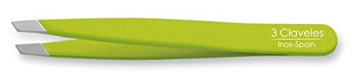 3 Claveles 12275 Pinza Depilar Sesgada, Inoxidable De 9 Cm