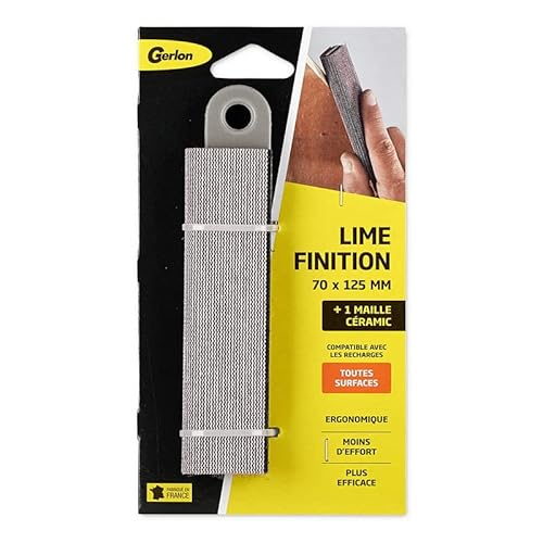 Abrasif - Lima Con Finitura 70, 125 Mm + 1 Maglia Ceramic Gerlon