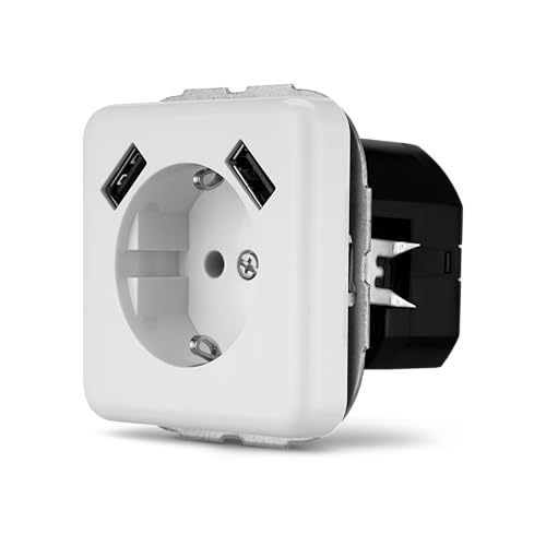 Rev 0216130106 Presa Con 2 Porte Massimo 2,1 A, 5 Vdc, 10,5 W, Bianco, Mit Usb
