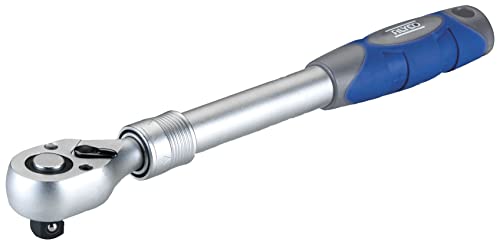 Alyco 192344 - Carraca Extensible 1/2" 72 Dientes Con Expulsor De Vasos Y Mango Bimaterial 302-442 Mm