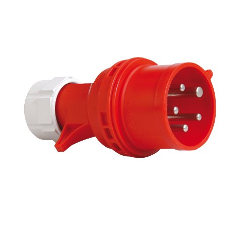 Pce 40829L - Presa Cee Con Invertitore Di Fase, 16A, Colore: Rosso