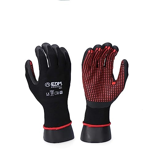 Guante Industria Metalúrgica Nylon/Lycra Recubierto De Nitrilo Talla 10 Edm