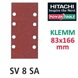 Hikoki 753017 -Carta Abrasiva Per Levigatrice Orbitali 83 X 166 Mm, Grana 180 (Clip-On Pz 10)