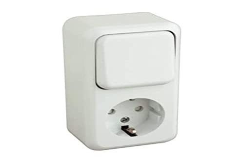 Base Schuko + Interruttore Electro Dh 36.470/Bi/B
