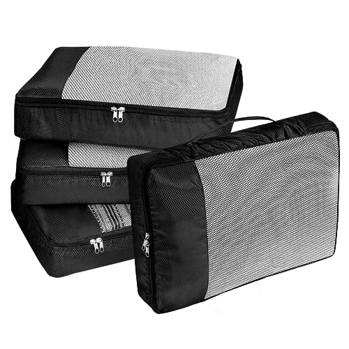 Organizer Valigia Organizzatori Valigia Viaggio Organizer Valigia Salvaspazio Organizer Viaggio Per Biancheria Intima Calzature Vestiti 4 Pezzi Nero