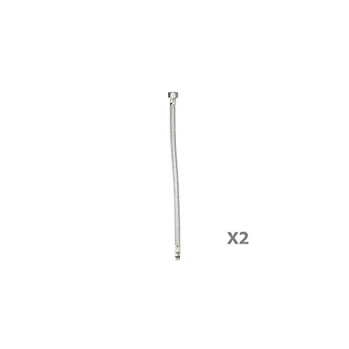 Latiguillo Inoxidable Hembra 3/8 - Hembra 3/8 300 Mm. 2 Piezas