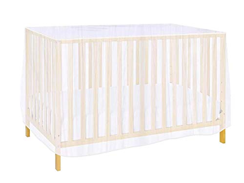 Ledlux Zanzariera Lettino Neonato, Zanzariera Culla Universale, Misura 70X140X70Cm,Colore Bianco