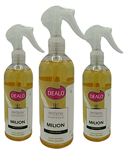 Dealo 3 Pezzi Deo Spray Ambienti & Tessuti Senza Alcool Fraganza Million