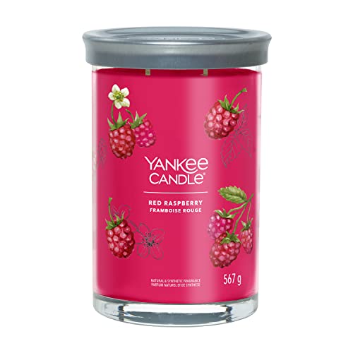 Yankee Candle Signature Candela Profumata | Lampone Rosso In Tumbler Grande | Candele Di Miscela Di Cera Di Soia Lunga Durata | Regalo Perfetto Per Le