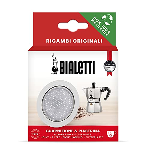 Bialtti Ricambi, Include 1 Garnizione E 1 Piastrina, Compatibili Con Bialetti La Mokina E Moka 1 Tazza