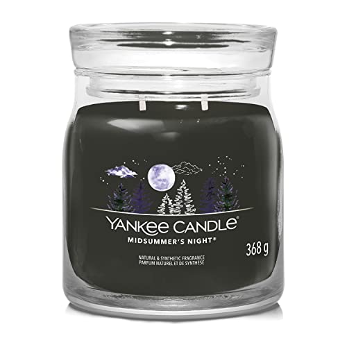 Yankee Candle Candela Profumata Firmata | Midsummer'S Night, Candela In Barattolo Medio Con Doppio Stoppino, Miscela Di Cera Di Soia, Candela A Combus