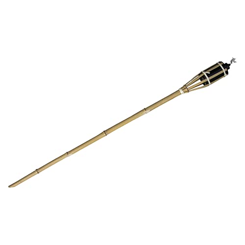 Verdelook Torcia In Bambù Con Contenitore Per Olio Lampante, 120 Cm, Giardino
