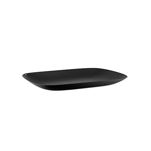 Alessi Moiré Vassoio Rettangolare, Acciaio Colorato Con Resina Epossidica, Nero, 5 X 46 X 35