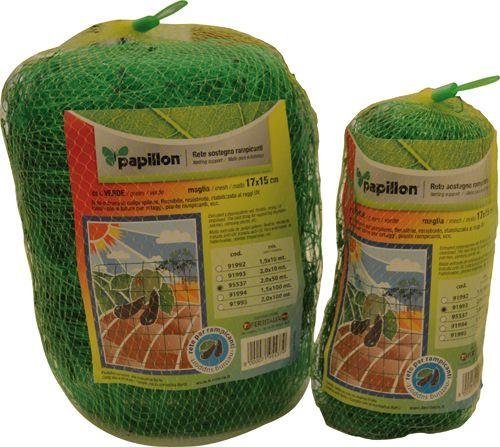 Rete Di Sostegno Per Ortaggi 2X50 Mt Pes 9,5 Gr/Mq Maglia 17X15 Papillon