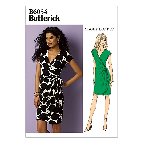 Butterick Patterns 6054 E5 - Cartamodello Per Vestito Donna, Taglie: Uk 14-16 - 18-20 - 22 (Eu 40-48)
