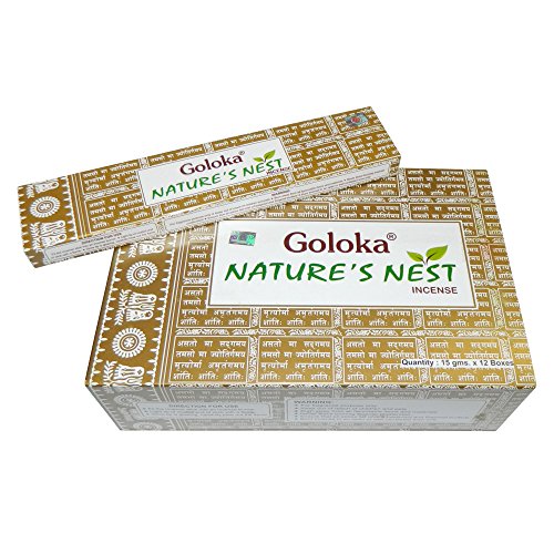 Encens Goloka - Bastoncini Di Incenso Indiano Nature'S Nest, 12 Packs = 144 Sticks