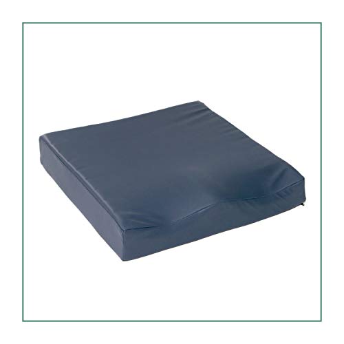 Ortones | Cuscino Antidecubito Viscoelastico | Per Sedia A Rotelle | Copertura In Pu | Antiscivolo | 42X42X8 Cm | 7 Cm Distanza Pelvica | 80 Kg/M³ Den