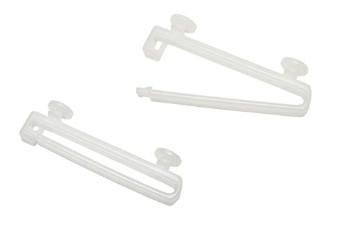 Gardinia Passante Con Gancio, Per Binari E Bastoni Per Tende Con Canale Di Scorrimento Di 6 Mm, Plastica, Bianco, 10 Pezzi