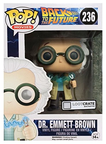Funko October 2015 "Time Travel Exclusive Pop #236 Back To The Future Dr. Emmet Brown Figurine By