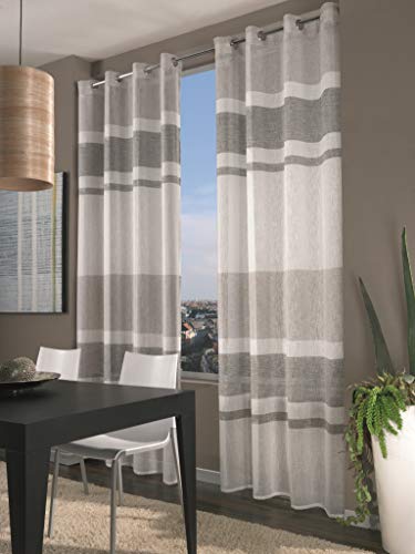 Home Collection Fas116 Tenda Fascia, Poliestere, Naturale, 140X290 Cm