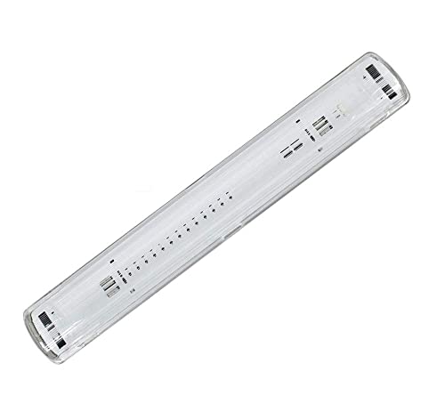 Vetrineinrete® Plafoniera Tenuta Stagna Ip65 Per 2 Tubi A Led Neon Attacco T8 G13 60 120 150 Cm Da Parete Soffitto Tubo Per Interni Ed Esterni Lampada