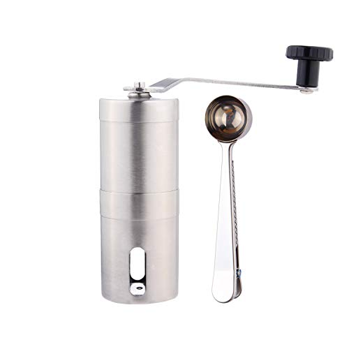 Gwcleo Macinacaffè Manuale, Macina Caffè Americano Espresso In Acciaio Inox Con Regolabile Grinder In Smerigliatrice Ceramica Burr | Dimensioni Compat