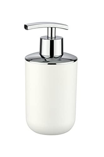 Wenko Dispenser Sapone Brasil Bianco - Infrangibile Capacità: 0.32 L, Tpe, 7.3 X 16.5 X 9 Cm, Bianco