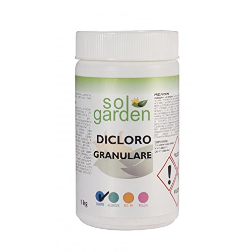 1Kg Dicloro Granulare 56% Cloro Shock Rapida Dissoluzione Trattamento Piscina
