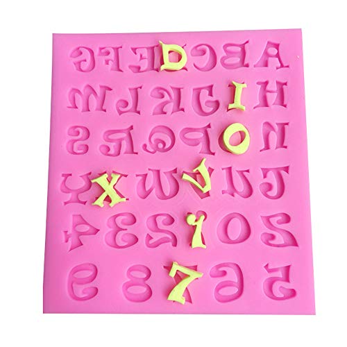 Blugul Lettera Numero Stampi In Silicone, Per Cioccolato Fondente Torta Gelatina Dolci Dessert