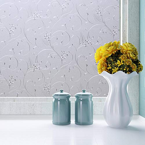 Zindoo Pellicola Vetri Pellicola Privacy Per Vetri Modello Pellicola Decorativa Per Finestre Anti-Uv Per Ufficio Bagno Camera Da Letto Sala Di Riunion