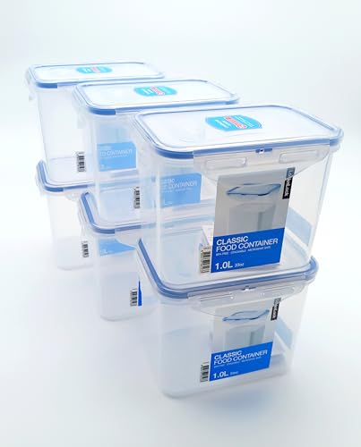 Lock & Lock Hpl – Set Di 6 Contenitori Per Alimenti, 1,0 Litri