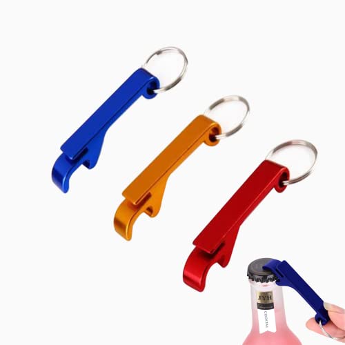 Portachiavi Anello Con Apribottiglie, 3 Pcs Apribottiglie Portachiavi In Alluminio, Apribottiglie Portachiavi Personalizzato, Con Anello Portachiavi A