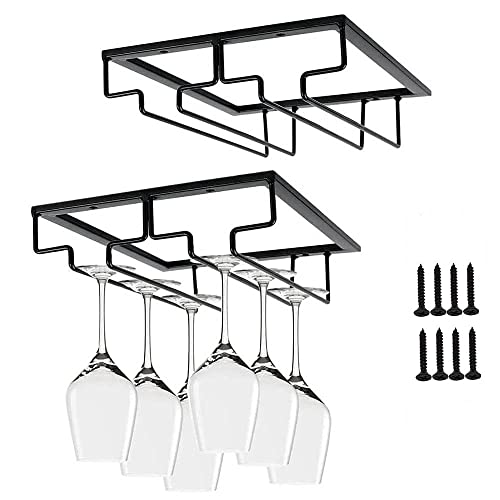 2 Pezzi Porta Bicchiere Di Vino, Rack Per Calici, Supporto Per Calice, Supporto Porta Bicchieri, Portabicchieri Sospeso, Porta Bicchieri Da Mensola, P