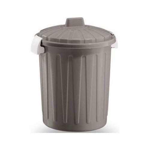 Blim Pattumiera Rotonda Con Coperchio, 37 X 46 Cm, 23 L, Tortora, 30 X 37 X 46 Cm
