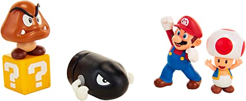 Nintendo Super Mario Diorama Set Piana Delle Ghiande. Include 4 Personaggi E Un Accessorio. Ideale Per Bambini E Collezionisti! Dai 3 Anni In Su.