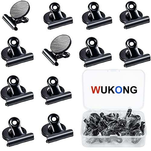 Wukong 12Pcs Clip Magnetiche Per Frigorifero- Super Forte Magnete Frigorifero Stile Clip Calamita Da Frigorifero Per Cucina Ufficio Scuola Home Uso (N