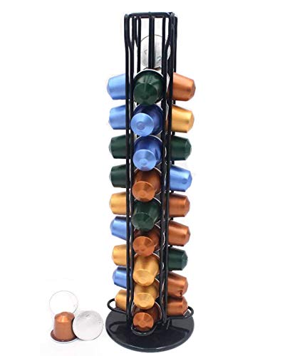 Porta Capsule Per Caffè Compatibile Con Nespresso Per 40 Pezzi, Porta Cialde Nespresso Rotante, Portacapsule Verticale, Supporti Per Capsule Cialde
