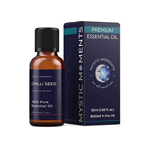 Mystic Moments | Olio Essenziale Di Semi Di Peperoncino 50 Ml - Olio Puro E Naturale Per Diffusori, Aromaterapia E Massaggio Miscele Senza Ogm Vegano
