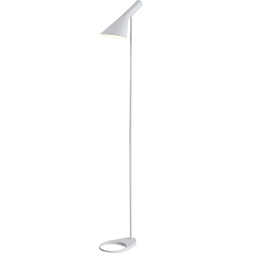 Barcelonaled Piantana Lampada Da Terra Led Design Moderno In Metallo Nordico Bianco Con Attacco E27 Interruttore A Pedale Per Interna Da Pavimento Sog