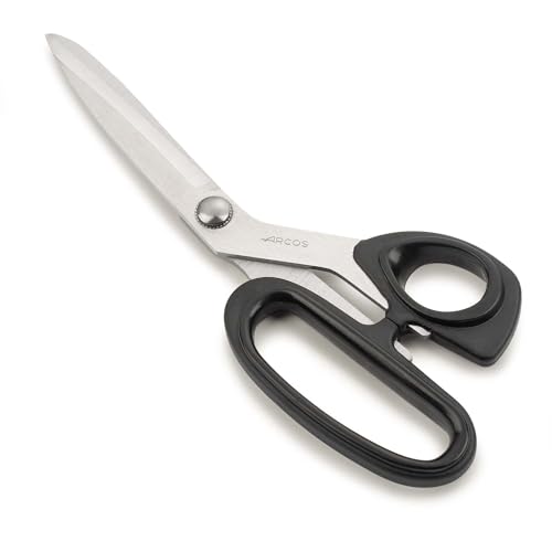 Arcos Prochef Forbici Da Cucina In Acciaio Inossidabile 210Millimetri E Manico In Abs Forbici Per Tagliare E Separare Carne E Verdure Colore Nero