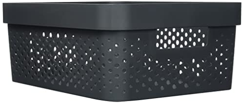 Curver Bandeja Infinity 11L, Grigio Antracite, 35,6 X 26,6 X 13,6 Cm, Plastica Riciclata (245679)