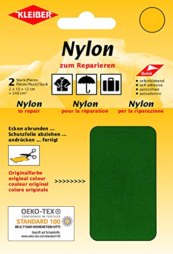 Kleiber - Toppe Autoadesive Per Riparazioni In Nylon Impermeabili, Verde