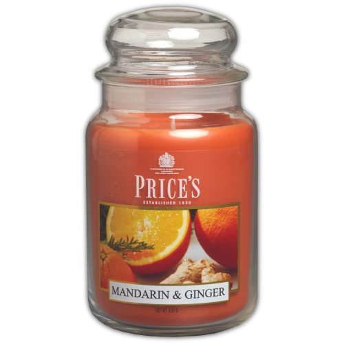 Price'S Candles - Candela In Giara Grande Mandarin & Ginger - Durata Fino A 150 Ore Di Combustione