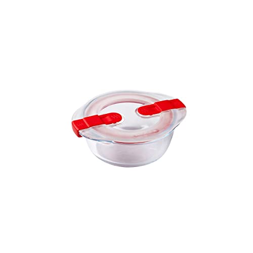 Pyrex Cook & Heat Contenitore Tondo Per Alimenti In Vetro Borosilicato Con Coperchio Sfiatavapore Per Il Microonde – Cuocere In Forno, Conservare & Ri